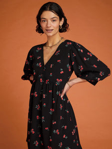 Rosalie Mini Dress in Cherry Print