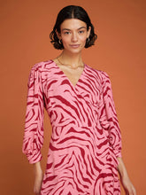 Load image into Gallery viewer, Rosalyn Mini Dress in Pink Zebra Print