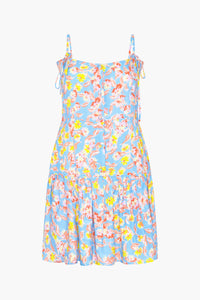 Tiered Cami Mini Dress in Blue Daisy