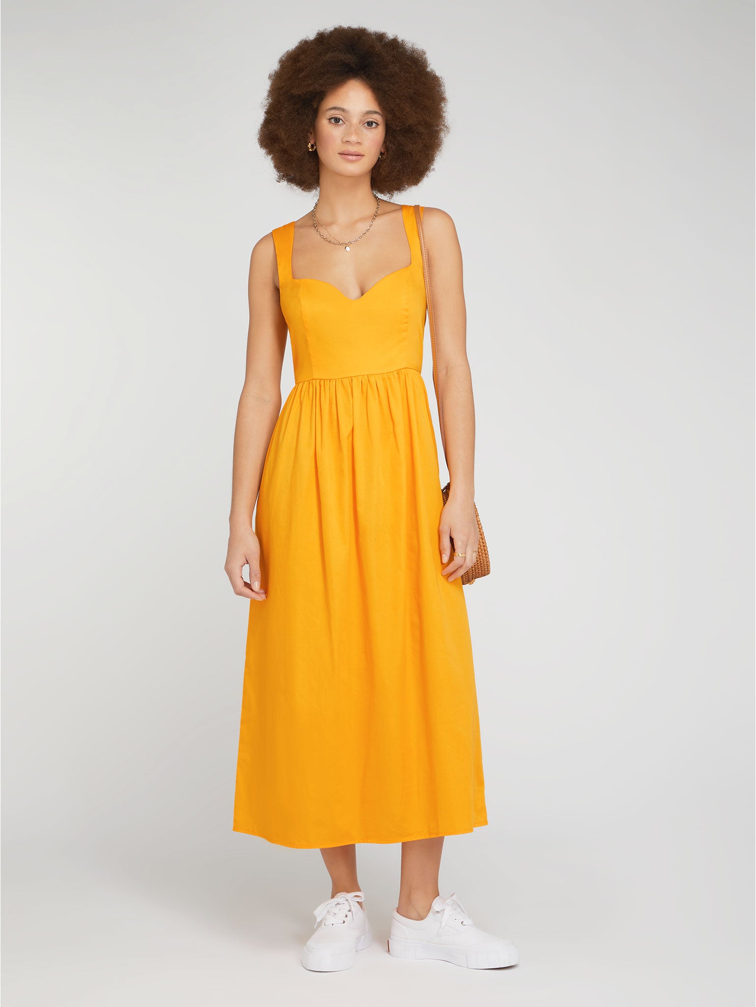 Winslow Midi Dress in Orange