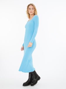 Hampton Knit Dress in Soft Blue