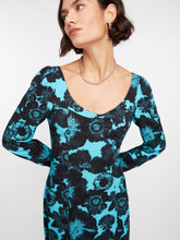 Load image into Gallery viewer, Albany Split Dress in Turquoise Floral
